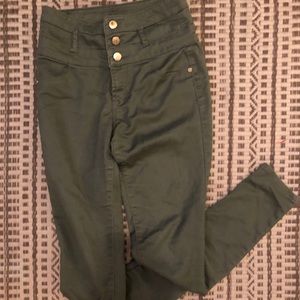 Army Green High Waisted Pant